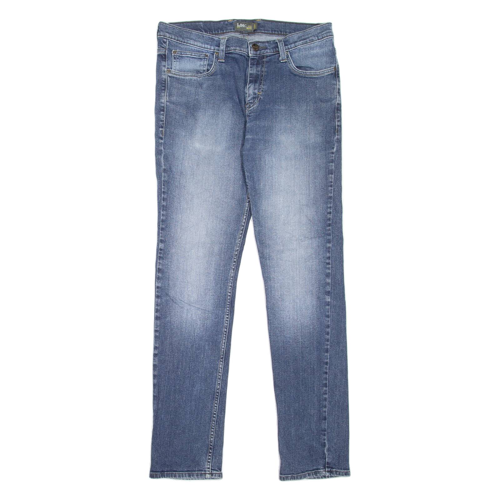 LEE Bruce Mens Jeans Blue Slim Skinny Stone Wash W32 L33