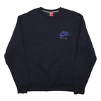 NIKE Mens Black Cotton Blend Crew Neck M Air Logo Sweatshirt Pullover