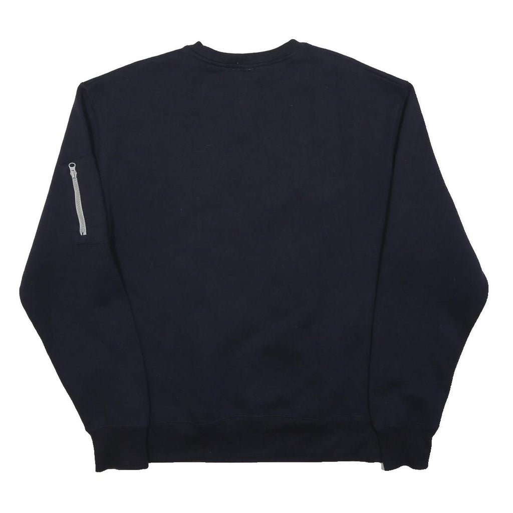 NIKE Mens Black Cotton Blend Crew Neck M Air Logo Sweatshirt Pullover