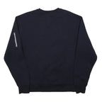 NIKE Mens Black Cotton Blend Crew Neck M Air Logo Sweatshirt Pullover