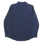 MICHAEL KORS Mens Blue 2XL Long Sleeve Cotton Blend Classic Shirt Smart Casual