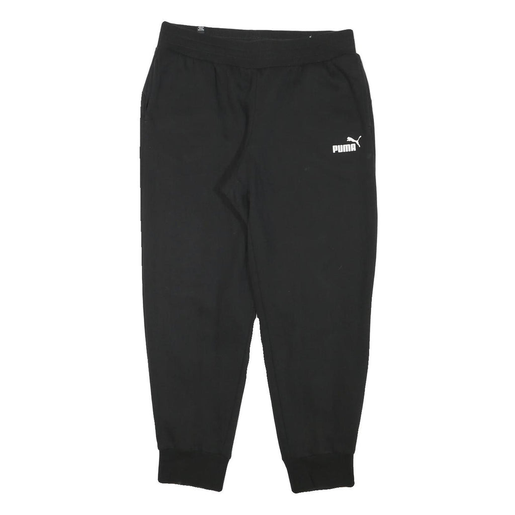 PUMA Womens Joggers Black M W30 L27 Cotton Blend Regular Tapered Fit Casual Gym