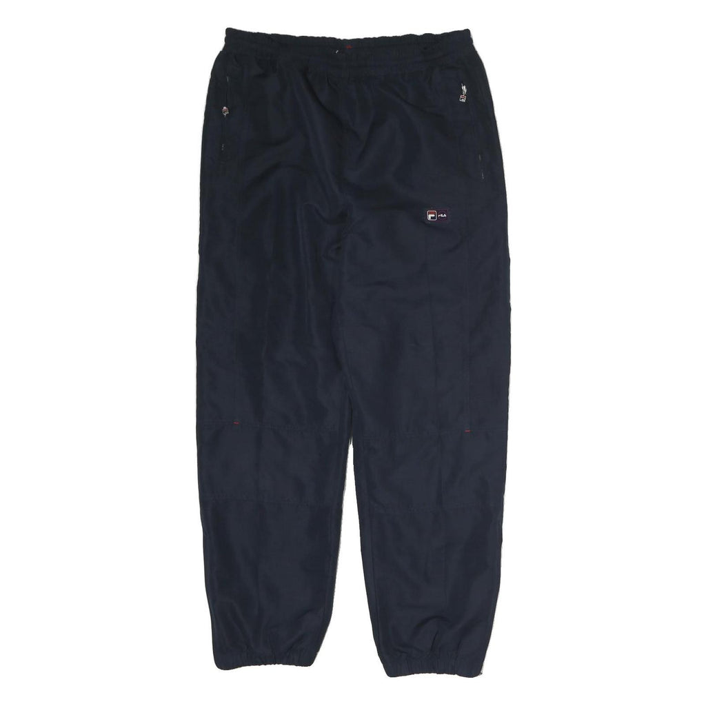 FILA Mens Joggers Navy Blue Slim Tapered S W34 L29 Polyester Comfortable