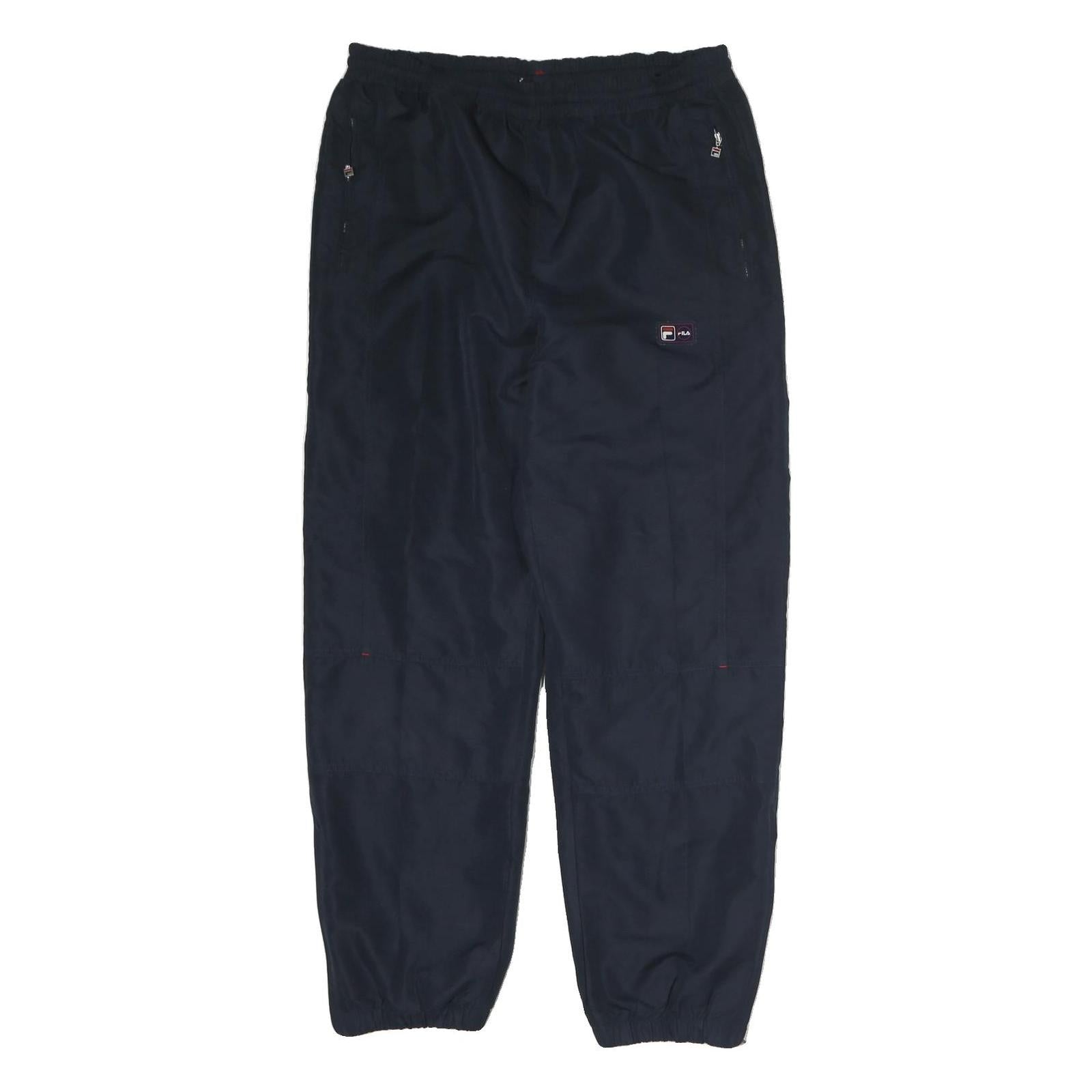 FILA Mens Joggers Navy Blue Slim Tapered S W34 L29 Polyester Comfortable