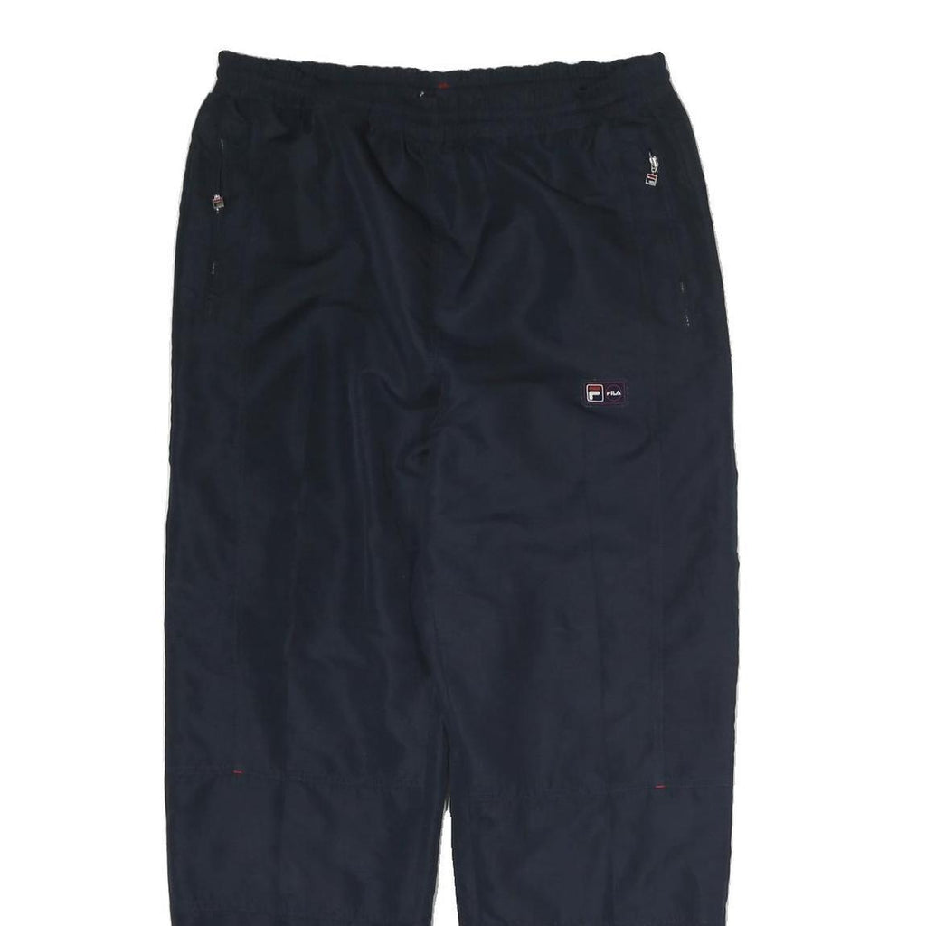FILA Mens Joggers Navy Blue Slim Tapered S W34 L29 Polyester Comfortable