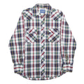 WRANGLER Mens Blue Red Green Check Shirt M Long Sleeve Cotton Blend Casual
