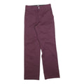 DICKIES Mens Regular Fit Burgundy Cotton Blend Trousers W28 L32 Workwear Classic