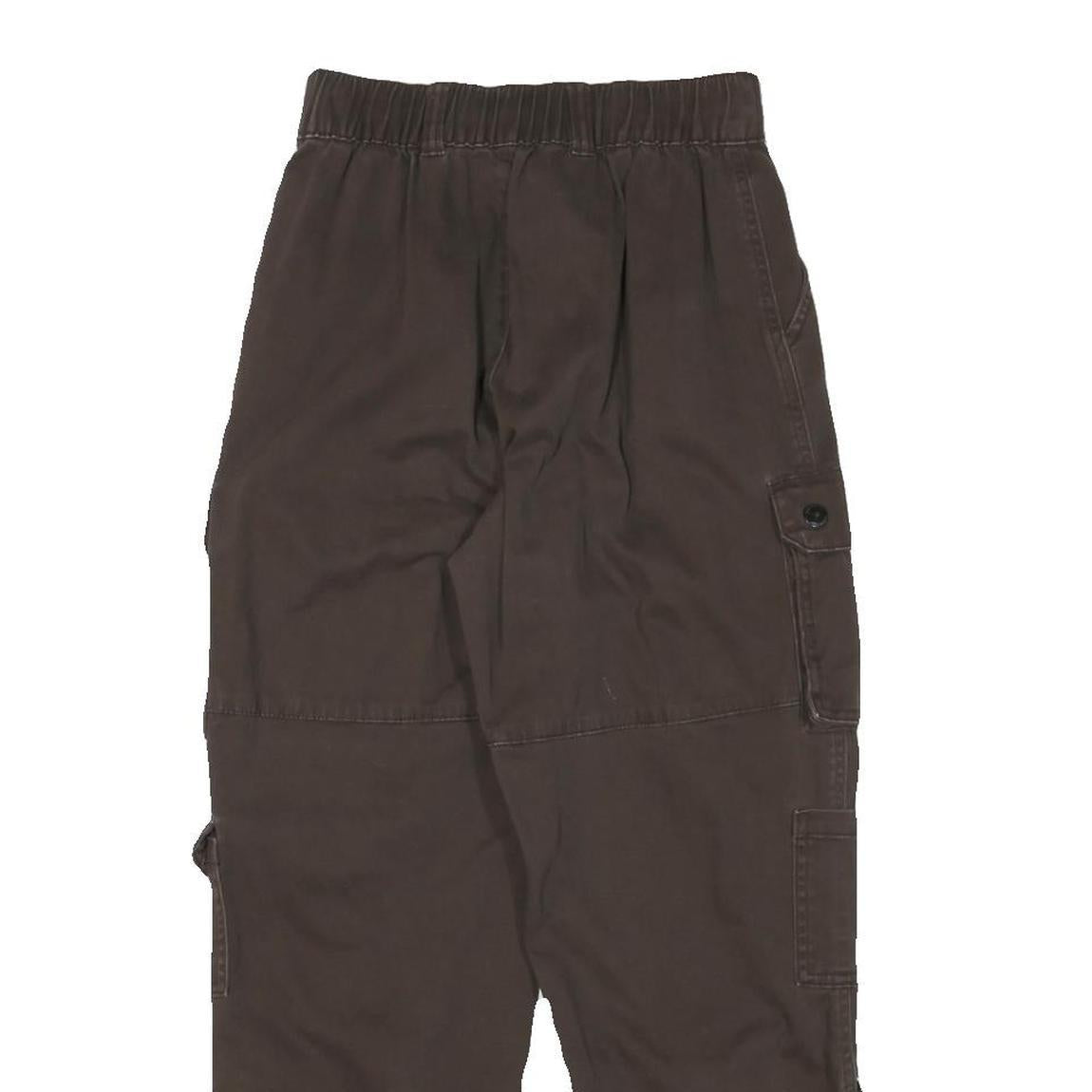 FB SISTER Womens Cotton Blend Brown Relaxed Cargo Trousers W24 L26 Utility Style