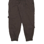 FB SISTER Womens Cotton Blend Brown Relaxed Cargo Trousers W24 L26 Utility Style