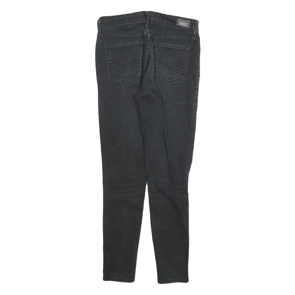 LEVI'S Womens Jeans Black Slim Skinny Denim Medium W27 L28 Zip Cotton Blend