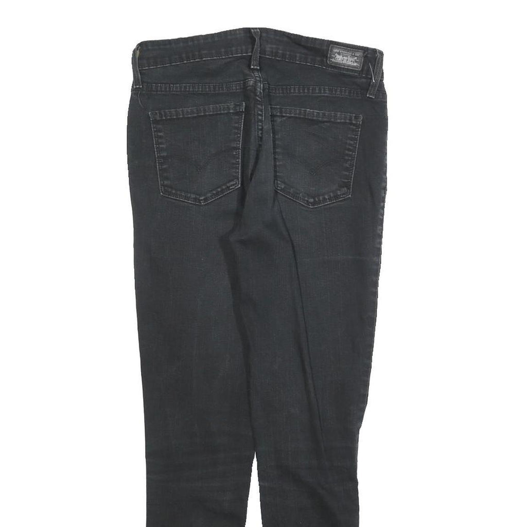 LEVI'S Womens Jeans Black Slim Skinny Denim Medium W27 L28 Zip Cotton Blend