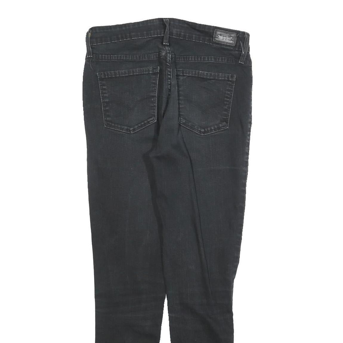 LEVI'S Womens Jeans Black Slim Skinny Denim Medium W27 L28 Zip Cotton Blend