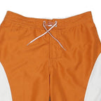 TIMBERLAND Mens Shorts Orange & Green Casual M W34 Lightweight Drawstring