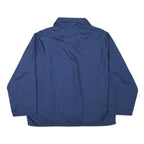 JC PENNEY Womens Blue Coach Jacket L Polyester Blend Button Closure Plain