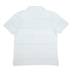ADIDAS Mens White Short Sleeve Striped 2XL Polo Shirt Cotton Casual Basic