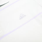 ADIDAS Mens White Short Sleeve Striped 2XL Polo Shirt Cotton Casual Basic