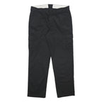 RED KAP Mens Regular Fit Black Cargo Cotton Blend Trousers W38 L34 Workwear