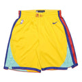 NIKE Mens Yellow Basketball Shorts L W30 NBA Swoosh Logo Athletic Gym