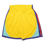 NIKE Mens Yellow Basketball Shorts L W30 NBA Swoosh Logo Athletic Gym