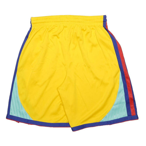 NIKE Mens Yellow Basketball Shorts L W30 NBA Swoosh Logo Athletic Gym