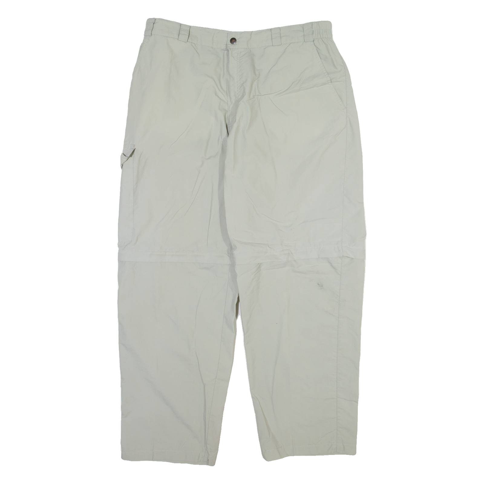 HIS Detachable Legs Mens Trousers Grey Relaxed Straight W33 L28