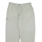 HIS Detachable Legs Mens Trousers Grey Relaxed Straight W33 L28