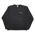 CHAMPION Womens Black Cotton Blend Crew Neck L Sweatshirt Casual Classic Comfort