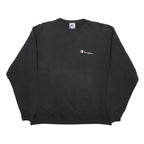 CHAMPION Womens Black Cotton Blend Crew Neck L Sweatshirt Casual Classic Comfort