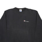 CHAMPION Womens Black Cotton Blend Crew Neck L Sweatshirt Casual Classic Comfort
