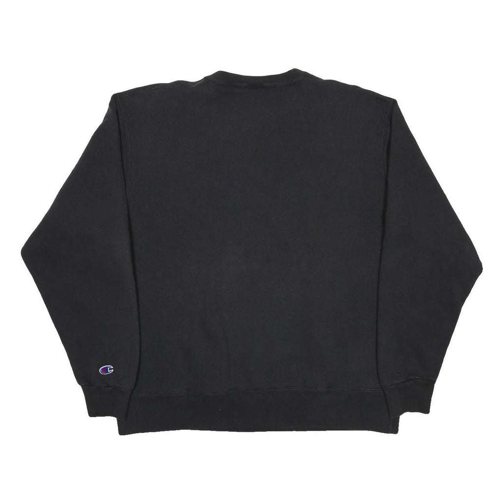 CHAMPION Womens Black Cotton Blend Crew Neck L Sweatshirt Casual Classic Comfort