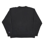 CHAMPION Womens Black Cotton Blend Crew Neck L Sweatshirt Casual Classic Comfort