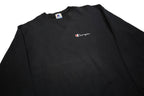 CHAMPION Womens Black Cotton Blend Crew Neck L Sweatshirt Casual Classic Comfort