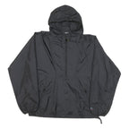 HELLY HANSEN Mens Black Outdoor Jacket M Nylon Plain Hooded Zip Pockets