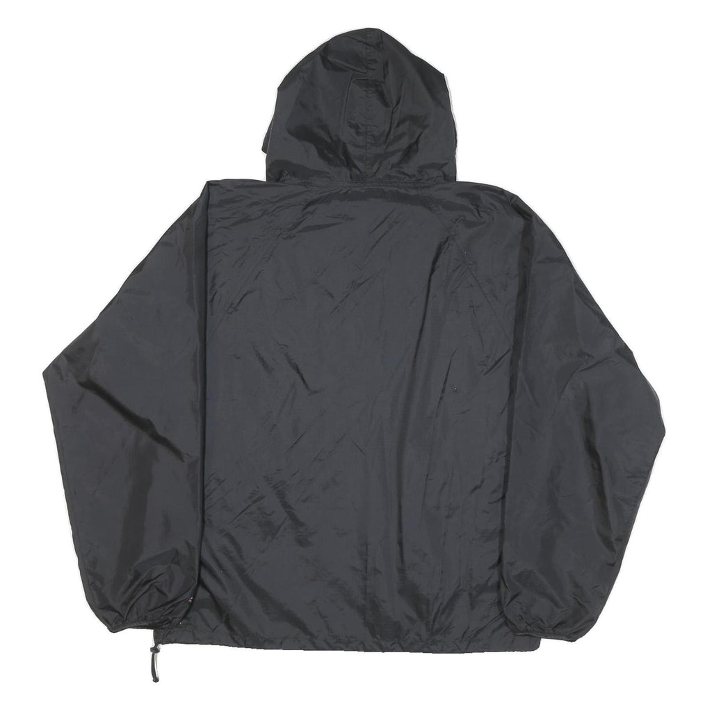 HELLY HANSEN Mens Black Outdoor Jacket M Nylon Plain Hooded Zip Pockets