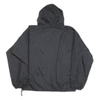 HELLY HANSEN Mens Black Outdoor Jacket M Nylon Plain Hooded Zip Pockets