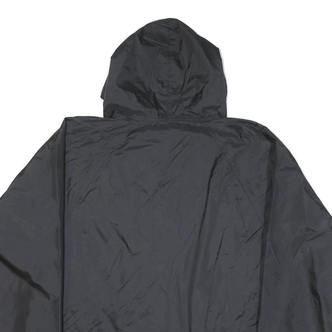 HELLY HANSEN Mens Black Outdoor Jacket M Nylon Plain Hooded Zip Pockets