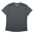 NIKE Mens Grey & Black Running T-Shirt L Short Sleeve Crew Neck Breathable