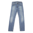 CARHARTT Mens Slim Blue Denim Jeans W28 L30 Cotton Blend Zip Pocket Casual