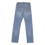 CARHARTT Mens Slim Blue Denim Jeans W28 L30 Cotton Blend Zip Pocket Casual