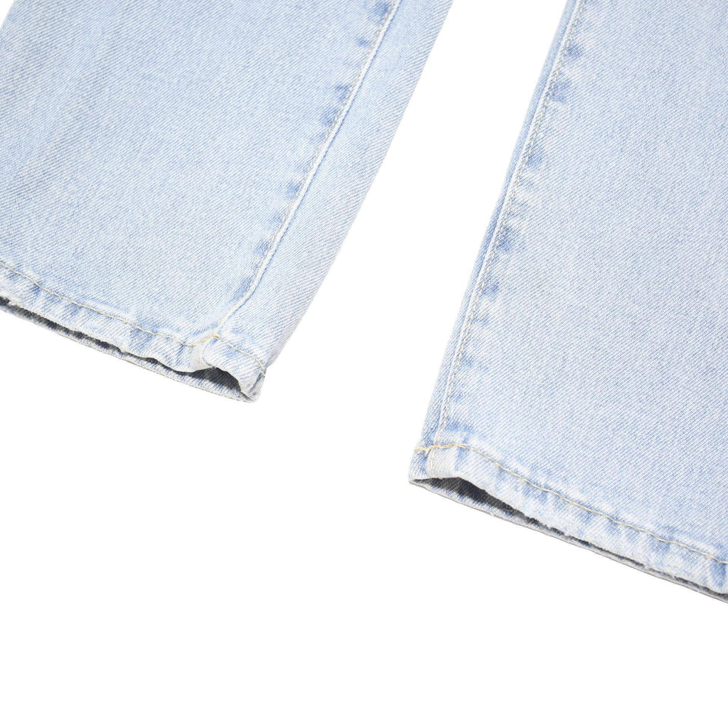 GUESS Womens Light Blue Regular Fit Straight Denim Jeans Button W28 L27 Classic