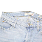 GUESS Womens Light Blue Regular Fit Straight Denim Jeans Button W28 L27 Classic