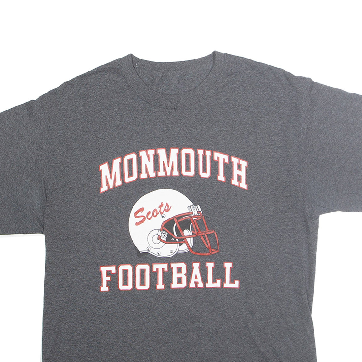 Mens Grey Monmouth Scots Football Graphic T-Shirt M Crew Neck Short Sleeve