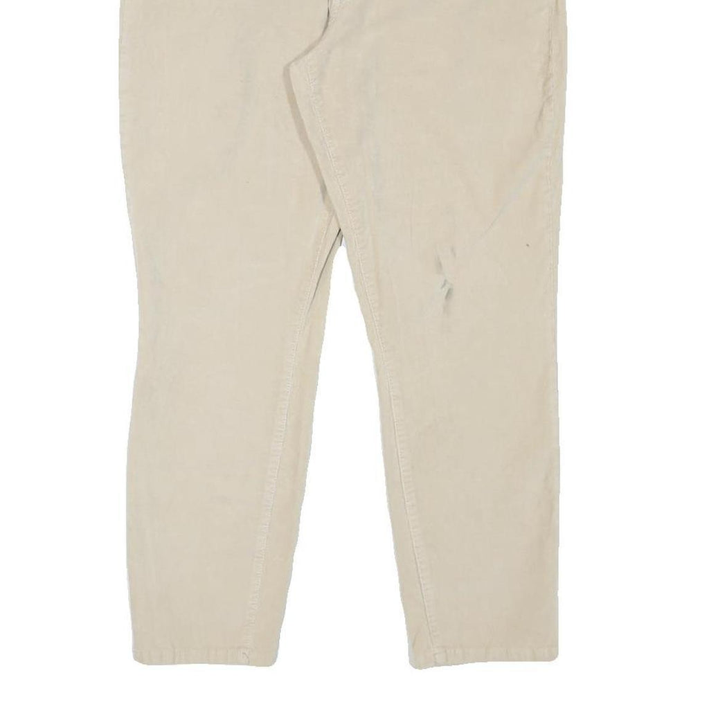 TOMMY HILFIGER Womens Regular Fit Beige Cotton Blend Regular Leg Trousers W34