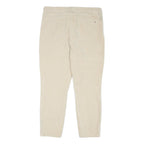 TOMMY HILFIGER Womens Regular Fit Beige Cotton Blend Regular Leg Trousers W34