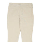 TOMMY HILFIGER Womens Regular Fit Beige Cotton Blend Regular Leg Trousers W34