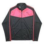 NIKE Mens Black & Pink Athletic Zip Polyester Jacket XL Sportswear Track