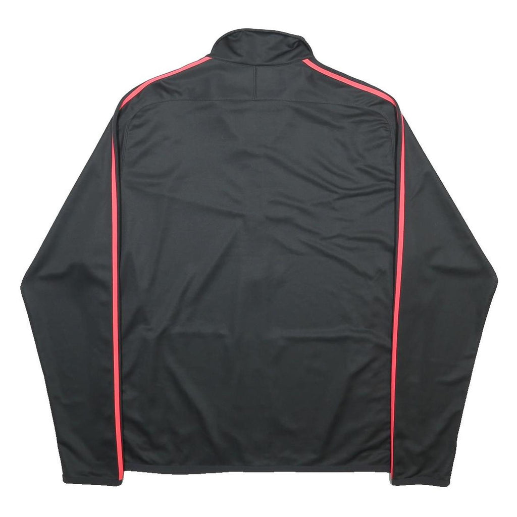 NIKE Mens Black & Pink Athletic Zip Polyester Jacket XL Sportswear Track