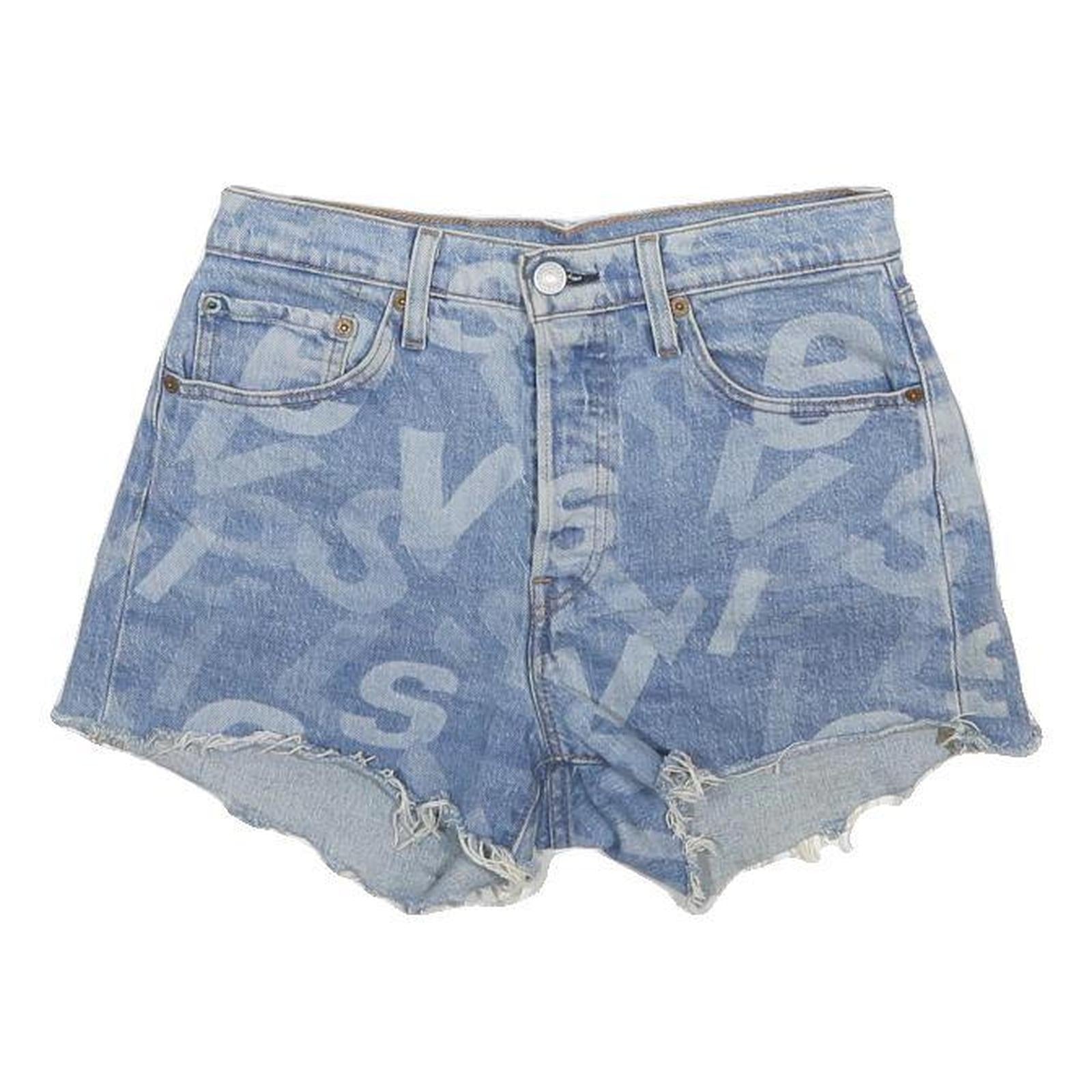 LEVI'S Womens Shorts Blue Denim Cut-Off S W26 Casual Summer Denim