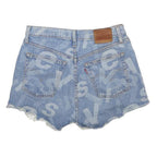 LEVI'S Womens Shorts Blue Denim Cut-Off S W26 Casual Summer Denim
