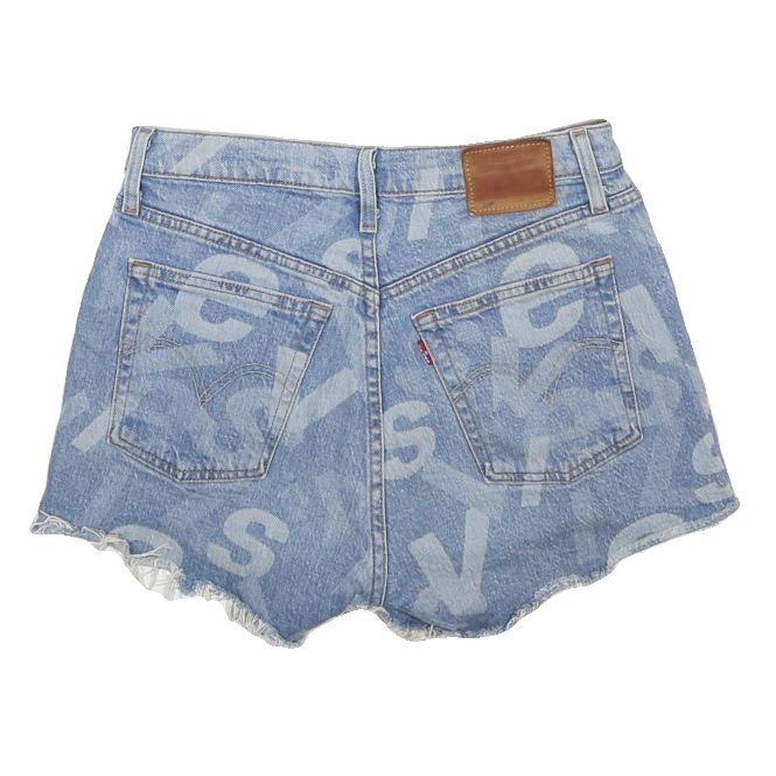 LEVI'S Womens Shorts Blue Denim Cut-Off S W26 Casual Summer Denim